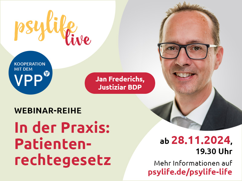 Webinarreihe Patientenrechtegesetz mit Justiziar Jan Frederichs ab dem 28.11.2024