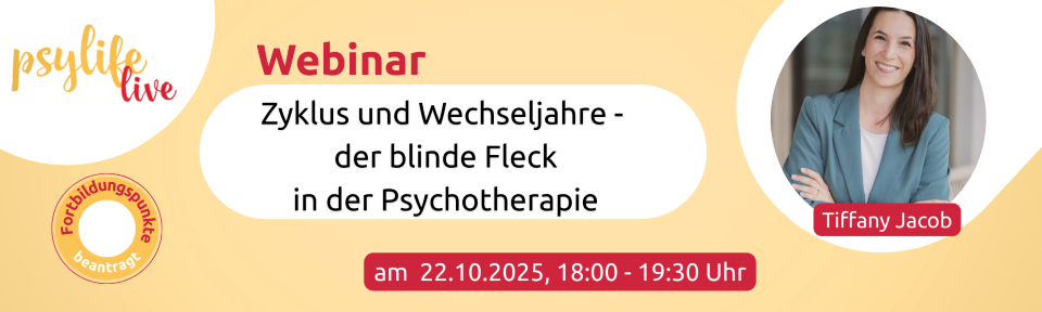 Werbebanner für Webinar mit Tiffany Jacob zum Thema Weiblicher Zyklus