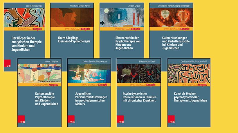 Die 8 Bände aus der neuen Reihe „Psychodynamik kompakt“ (Abbildung: Vandenhoeck & Ruprecht Verlage) Die 8 Bände aus der neuen Reihe „Psychodynamik kompakt“ (Abbildung: Vandenhoeck & Ruprecht Verlage)