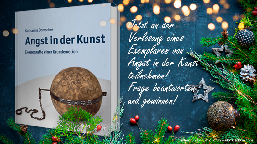 (Foto: Kohlhammer Verlag) Cover "Angst in der Kunst", weihnachtlich umrahmt