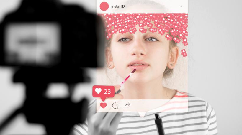 Instagramausschnitt eines Mädchens.